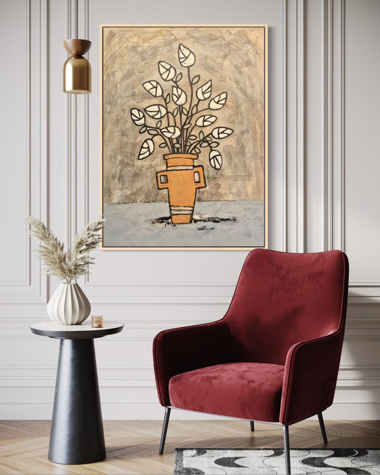 White bloom vase