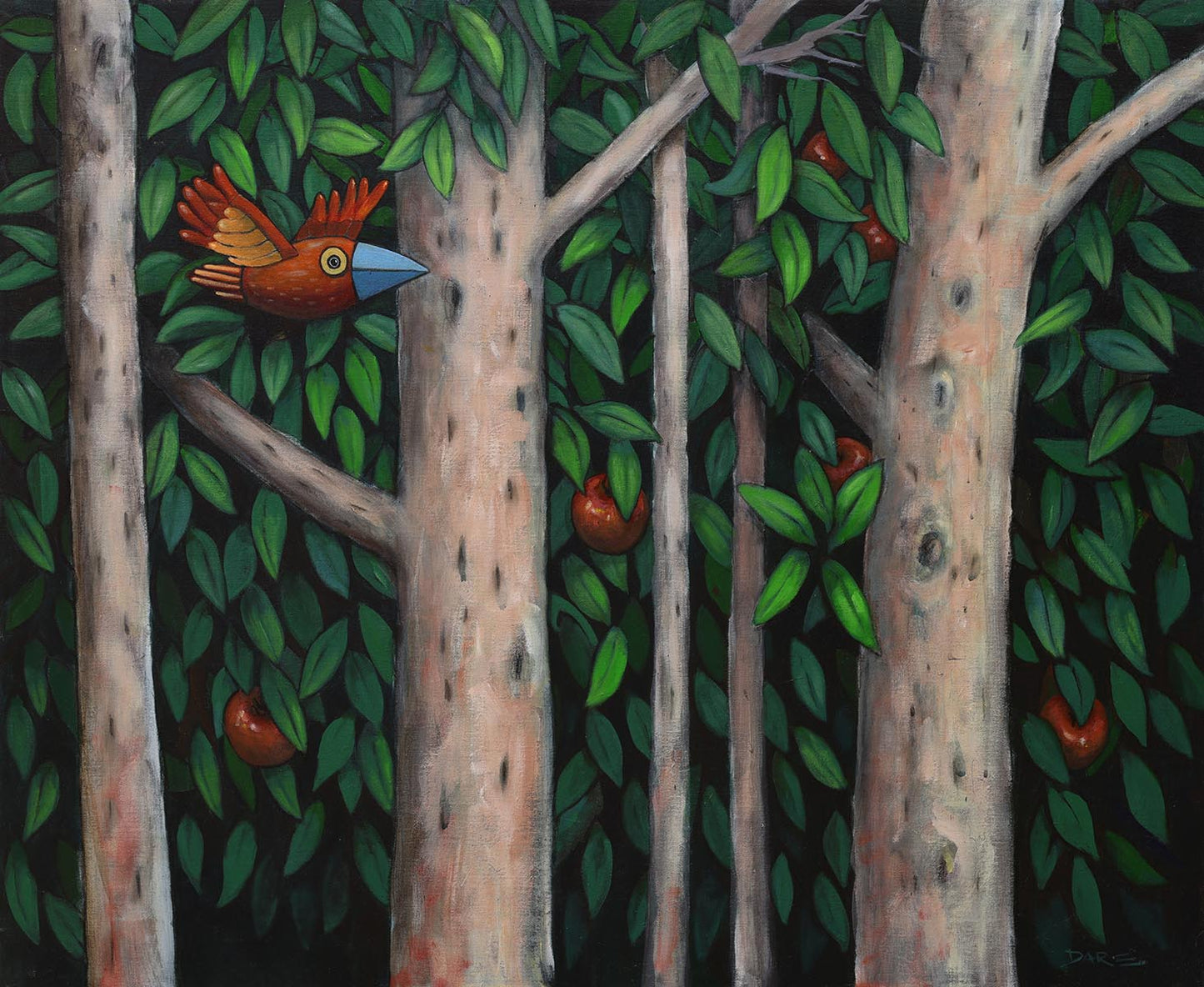 PARADISE BIRD IN FLIGHT - Original Artwork