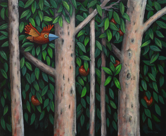 PARADISE BIRD IN FLIGHT - Original Artwork