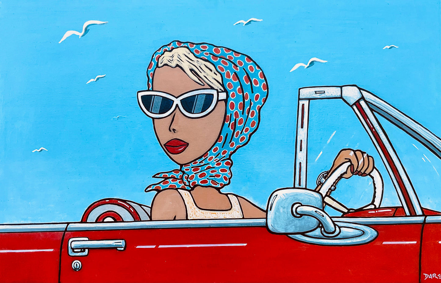 SUMMER GIRL CRUISING - Original Artwork
