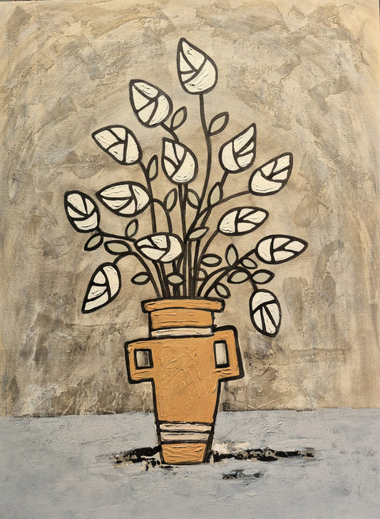 White bloom vase