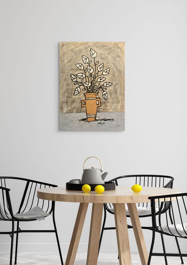 White bloom vase